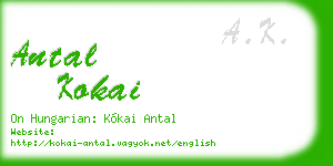 antal kokai business card
